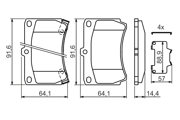 Set placute frana