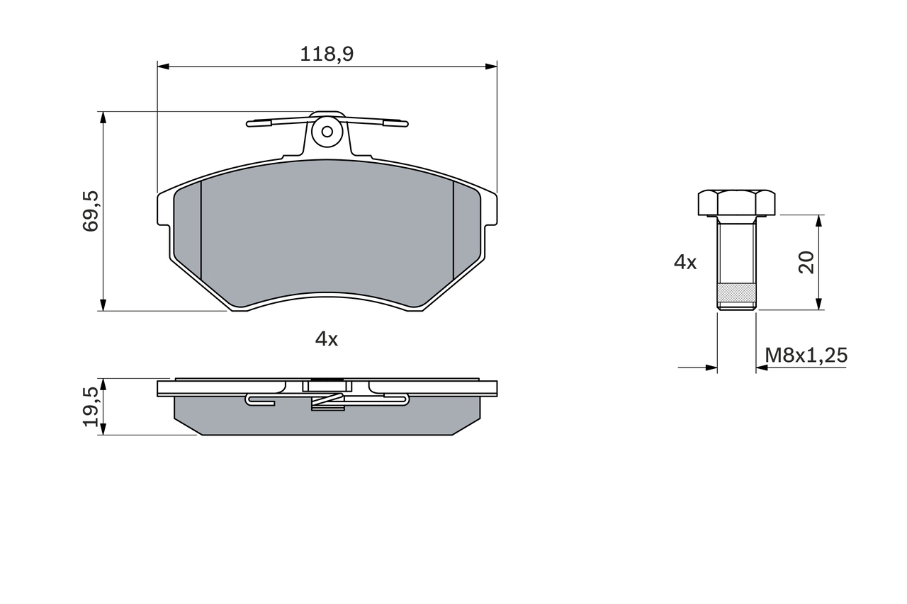 Set placute frana