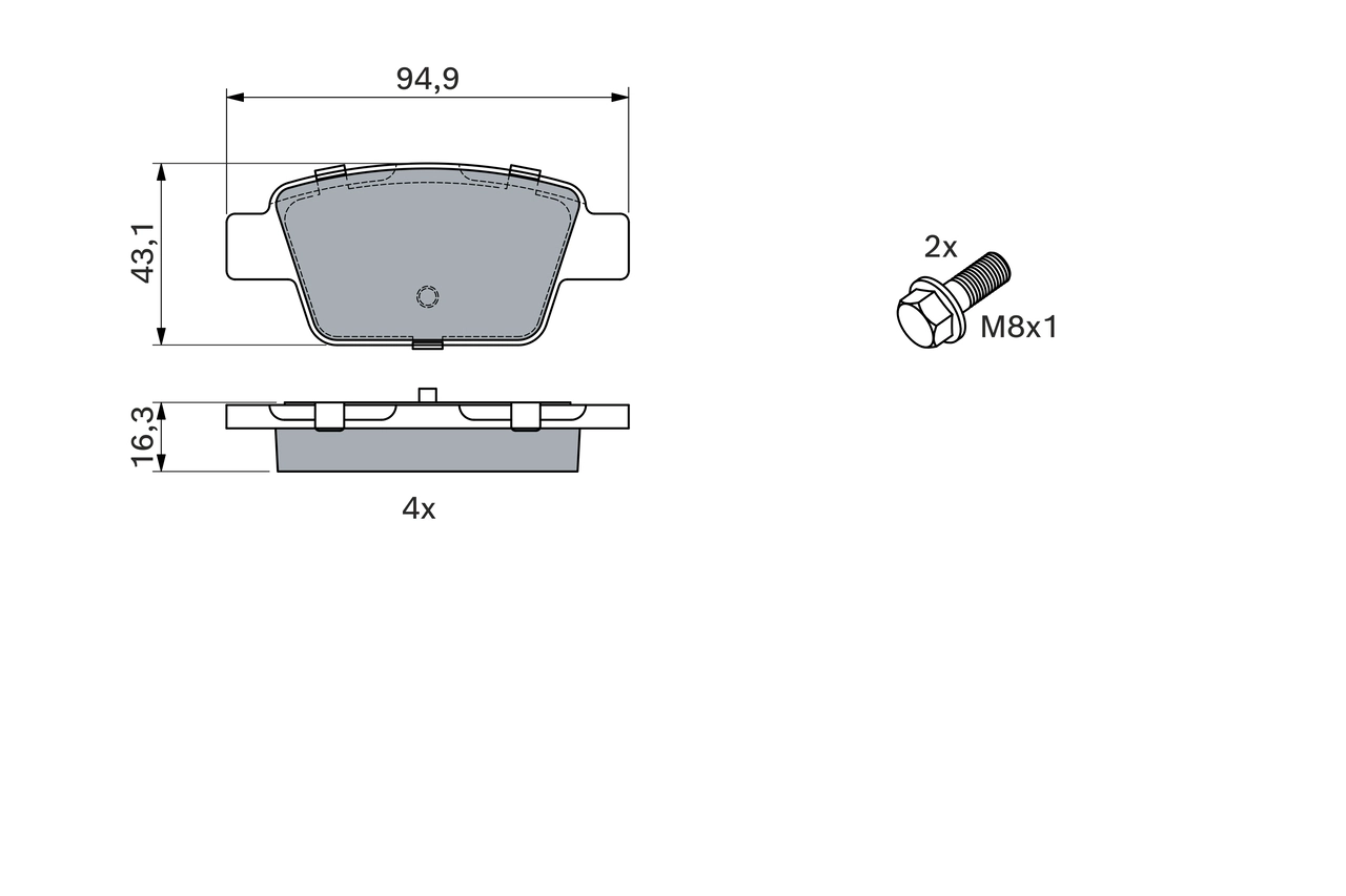 Set placute frana