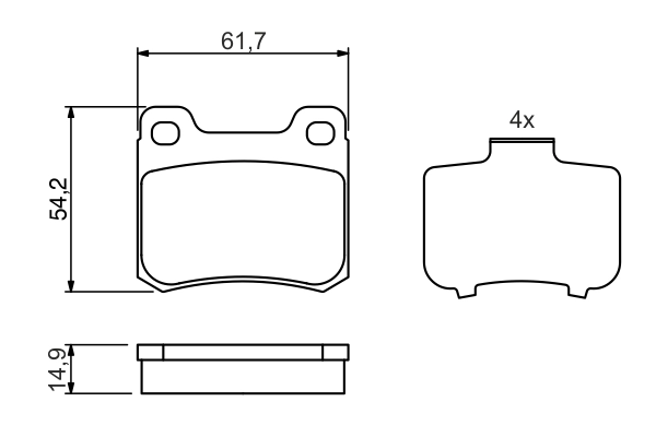 Set placute frana