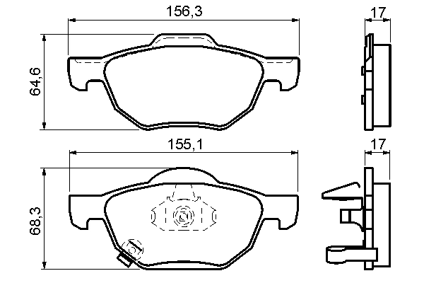 Set placute frana