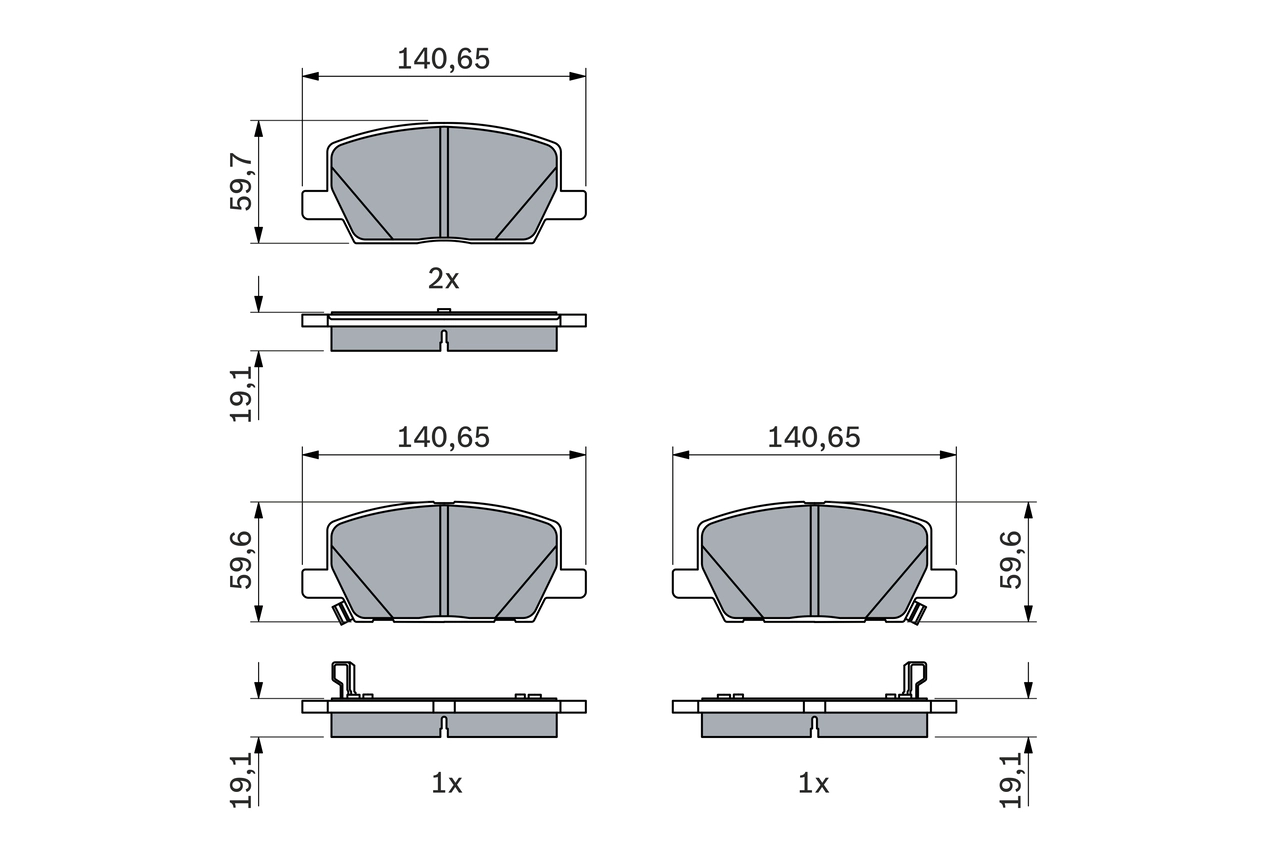 Set placute frana