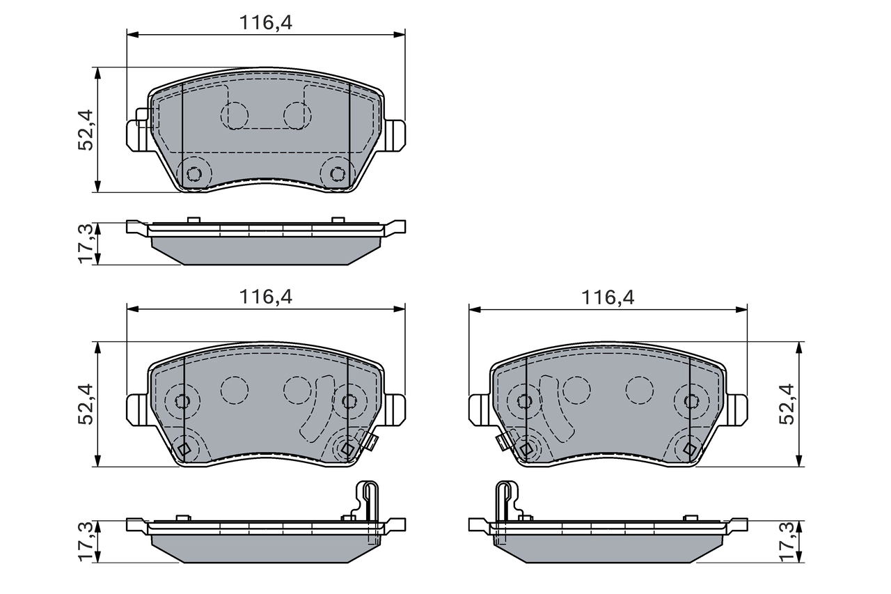 Set placute frana