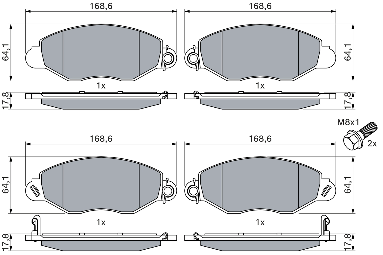 Set placute frana