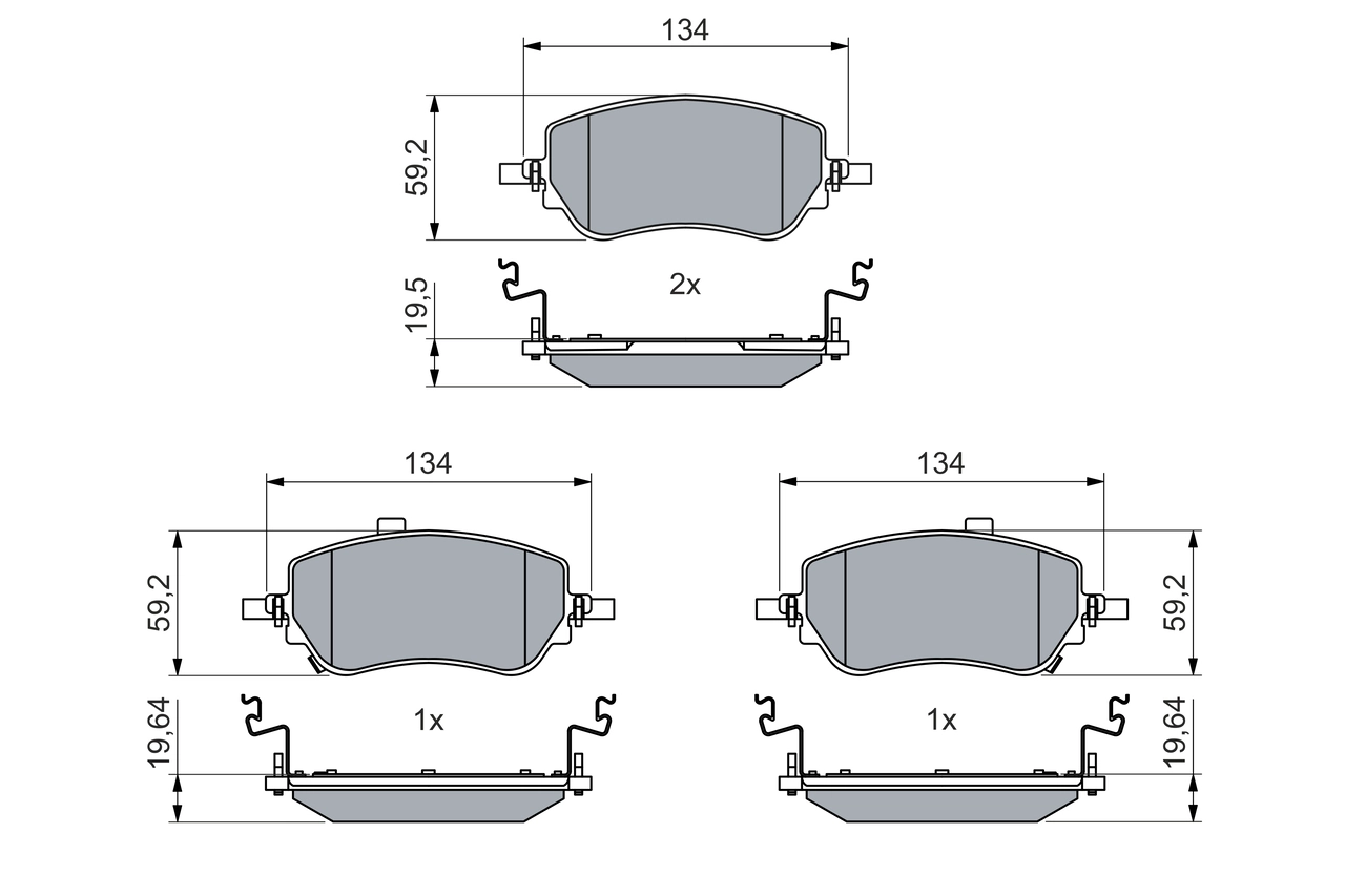 Set placute frana,frana disc