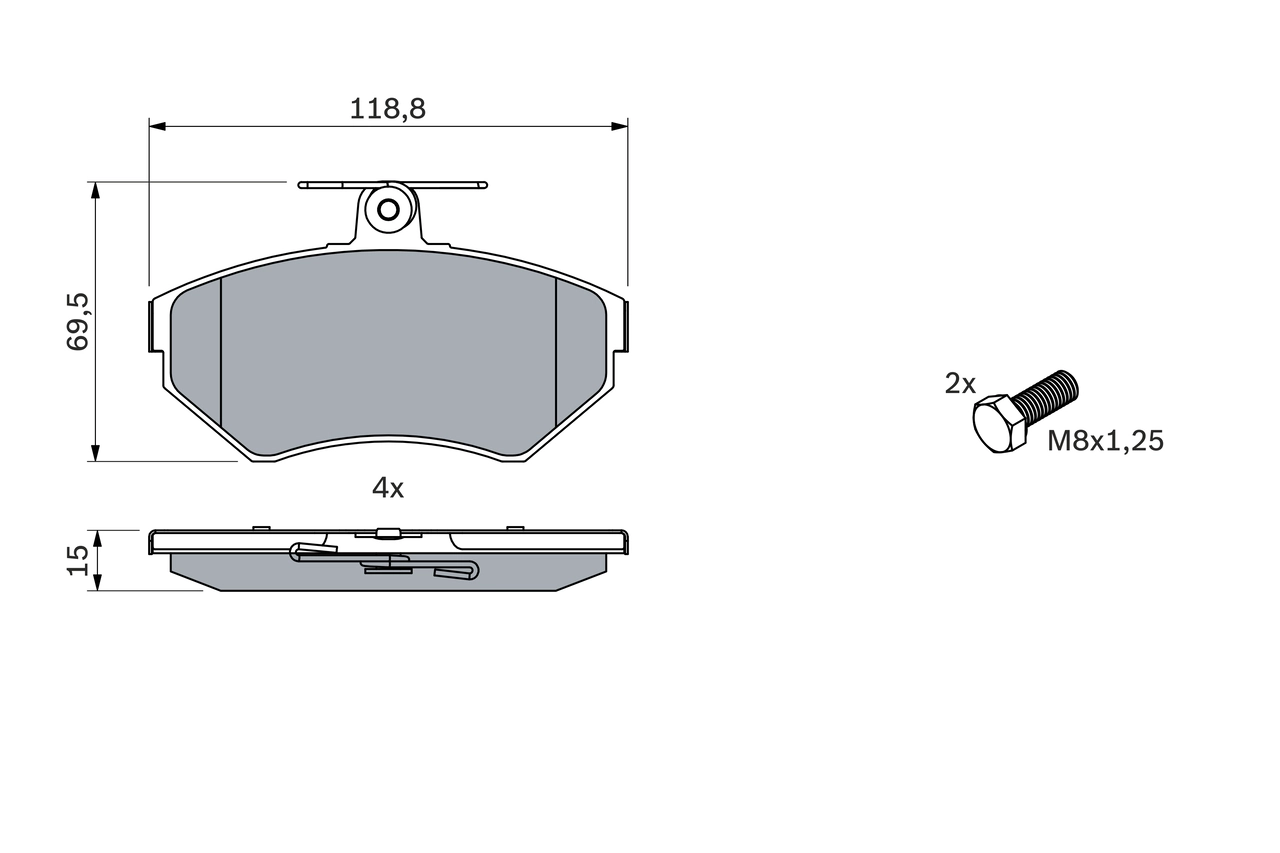 Set placute frana