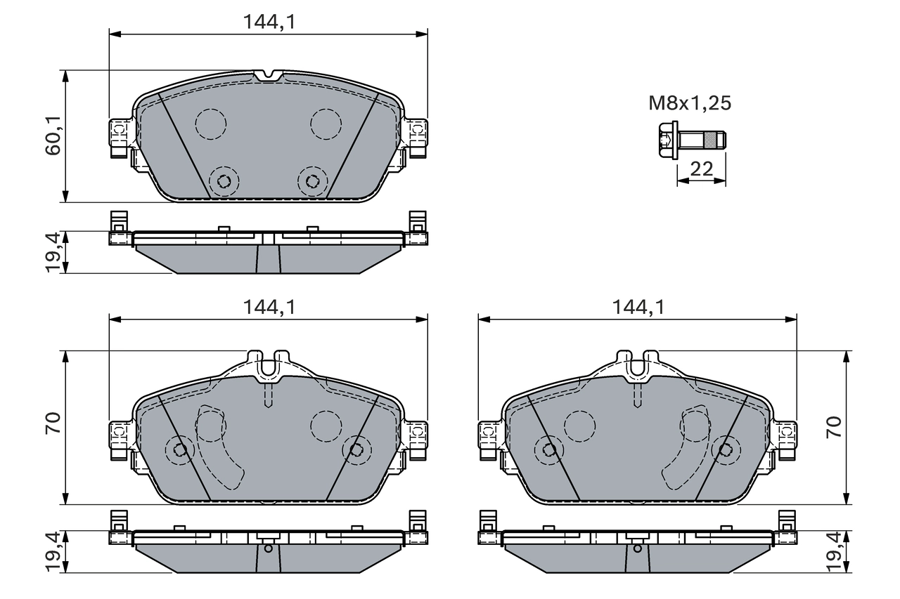Set placute frana