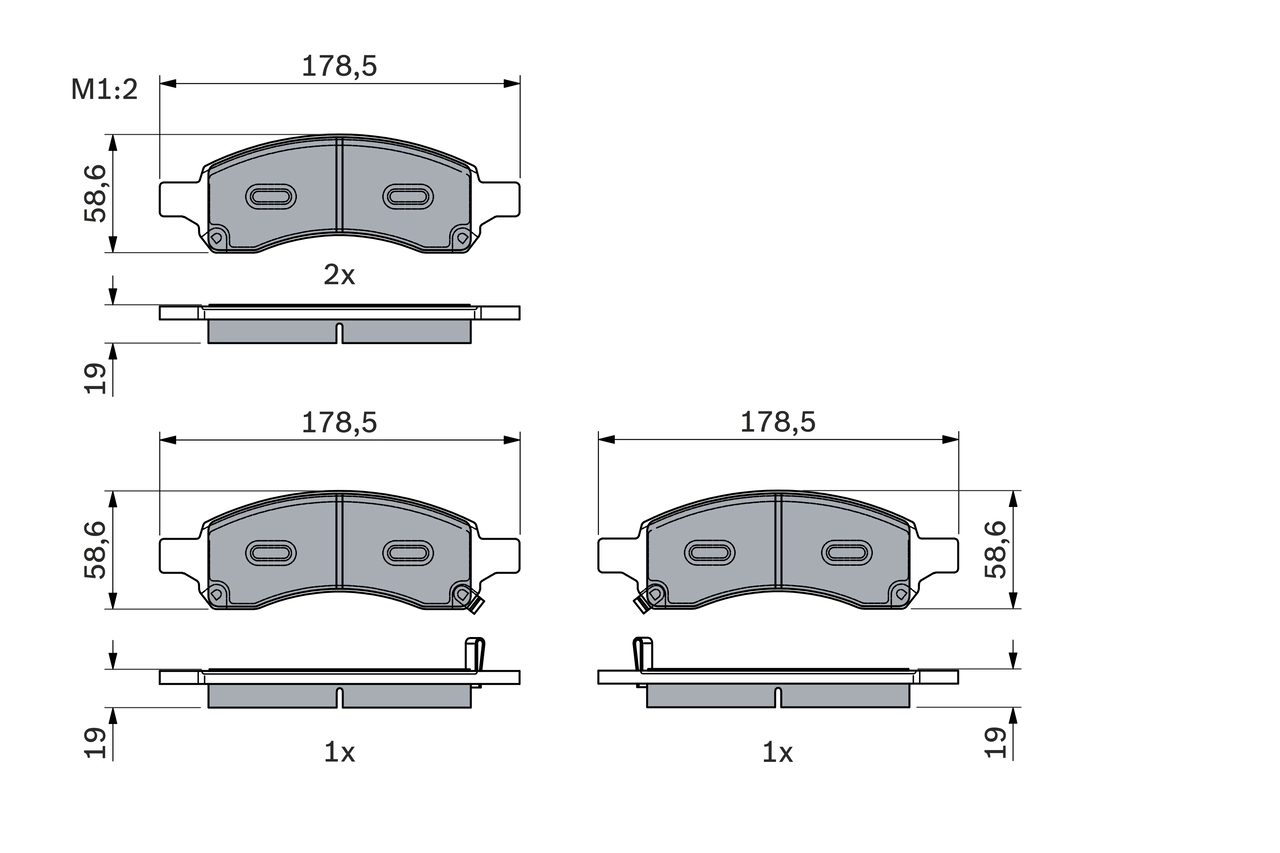 Set placute frana