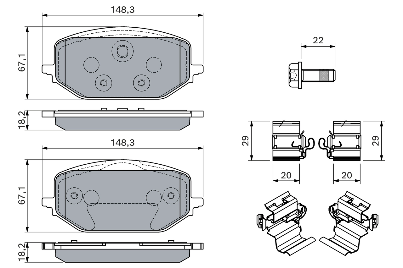 Set placute frana