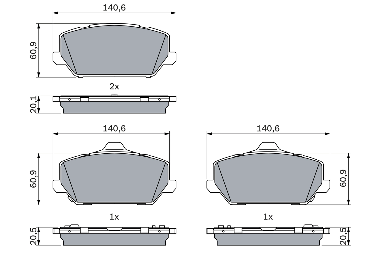 Set placute frana