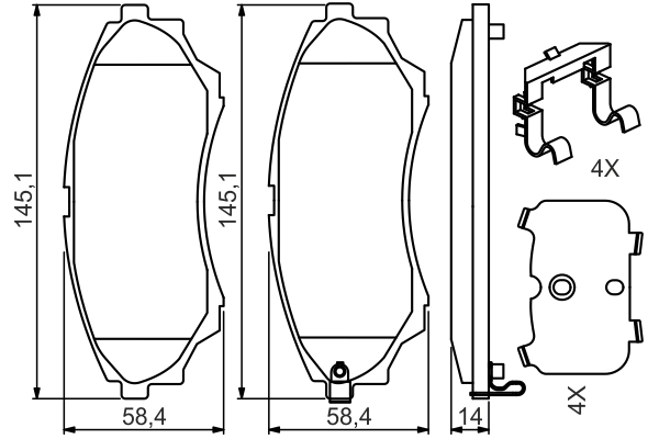 Set placute frana