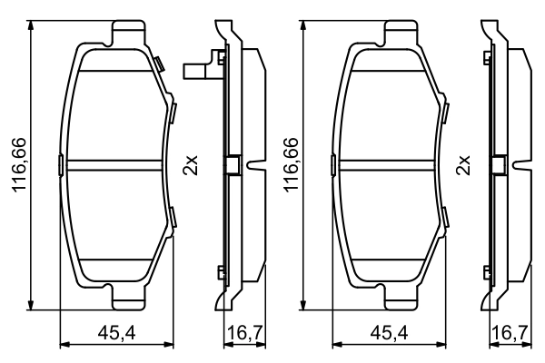 Set placute frana