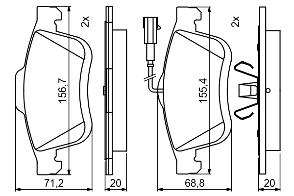 Set placute frana
