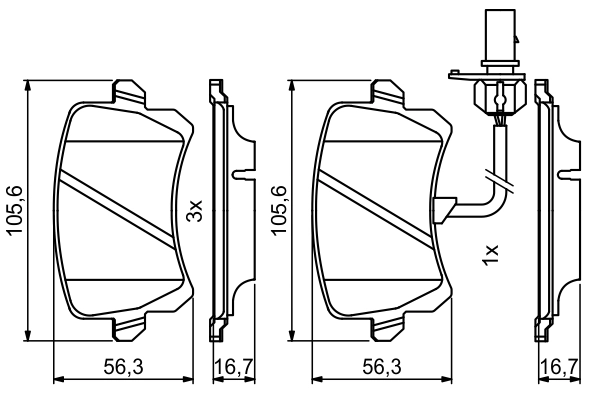 Set placute frana