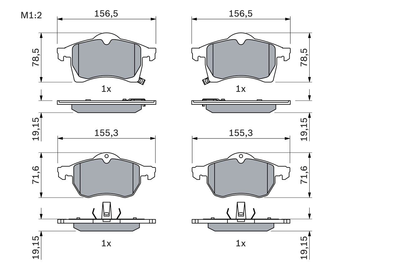 Set placute frana