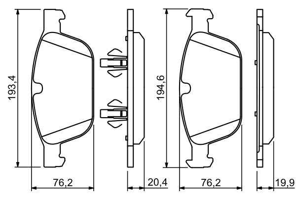 Set placute frana