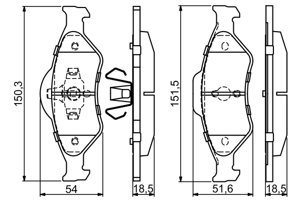 Set placute frana