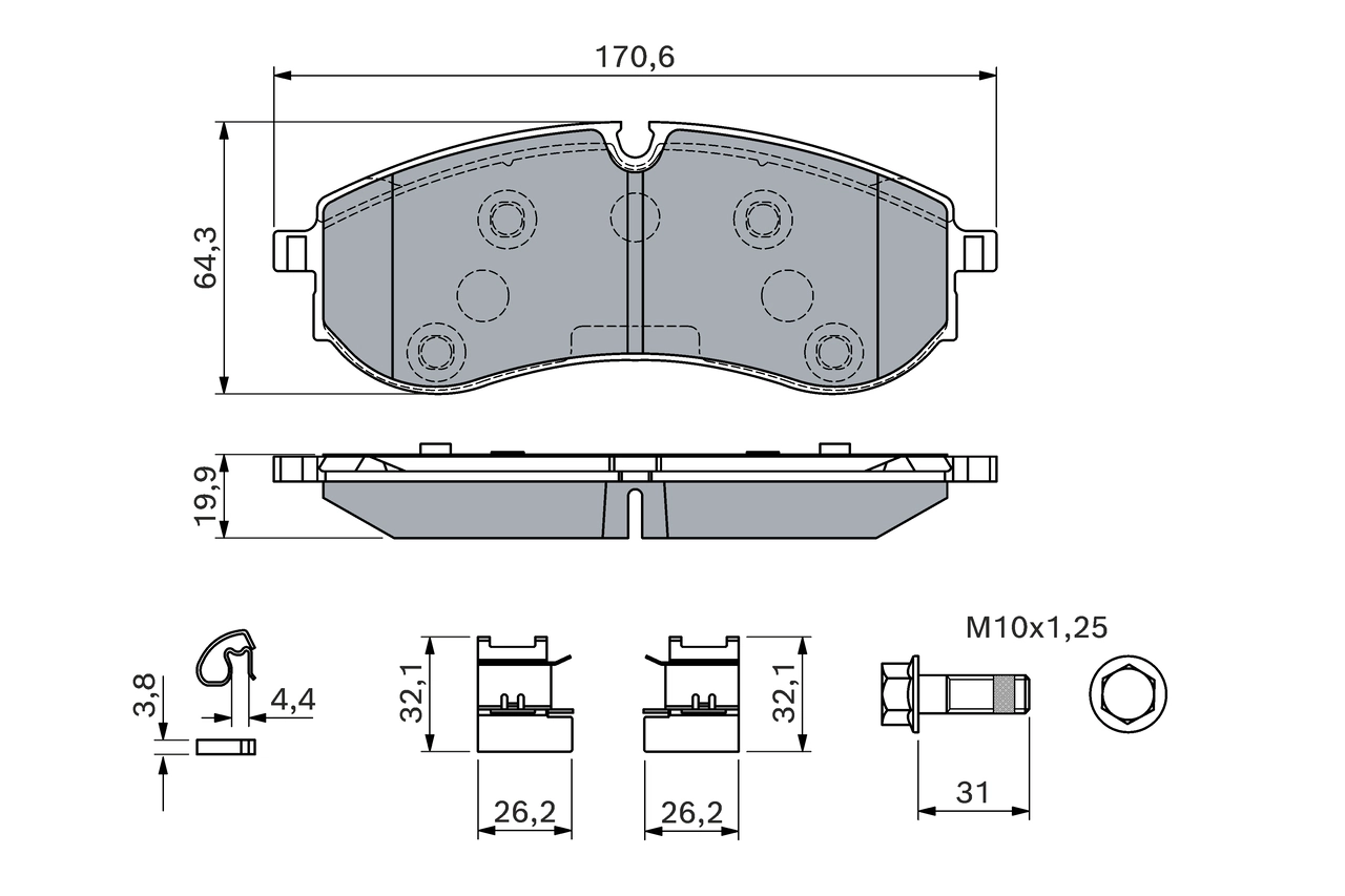 Set placute frana
