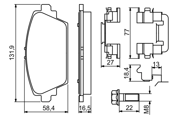 Set placute frana,frana disc