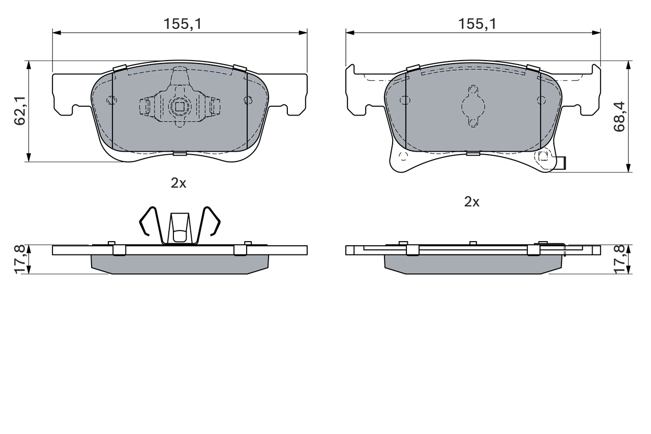 Set placute frana