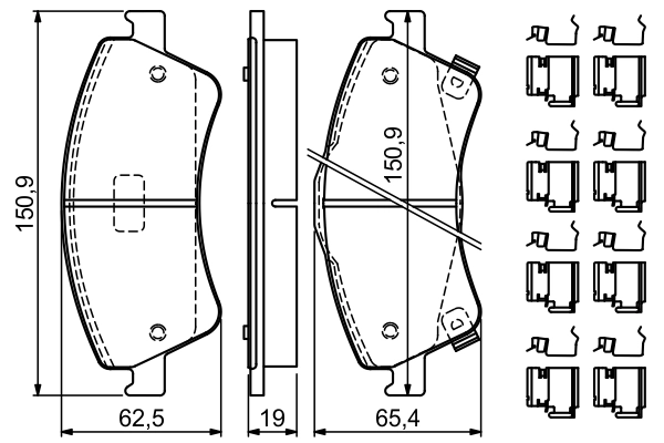 Set placute frana
