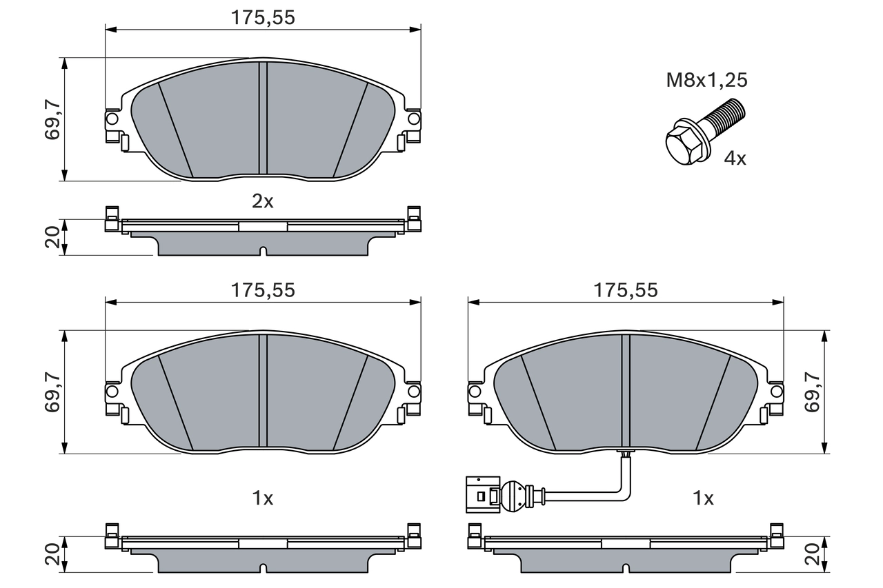 Set placute frana