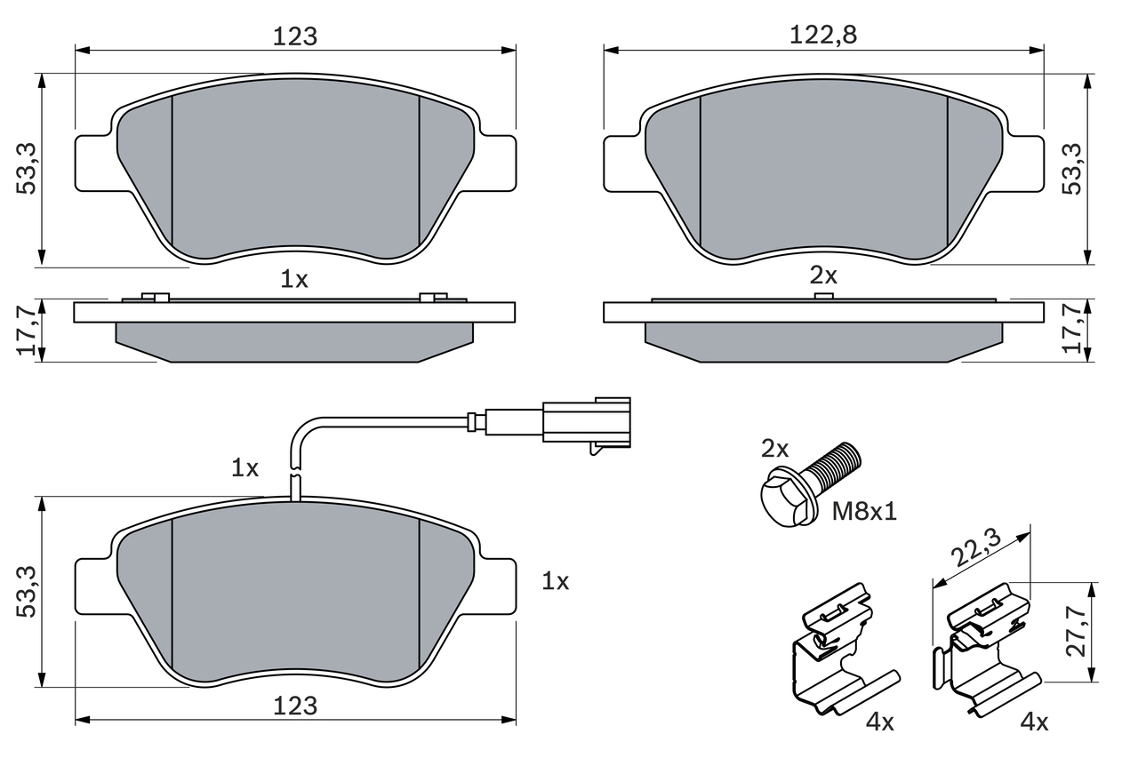 Set placute frana