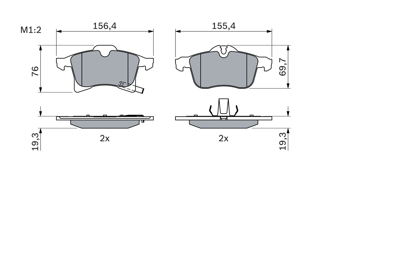 Set placute frana