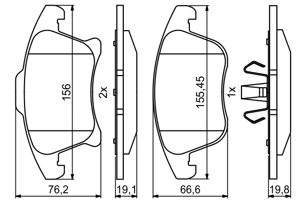 Set placute frana