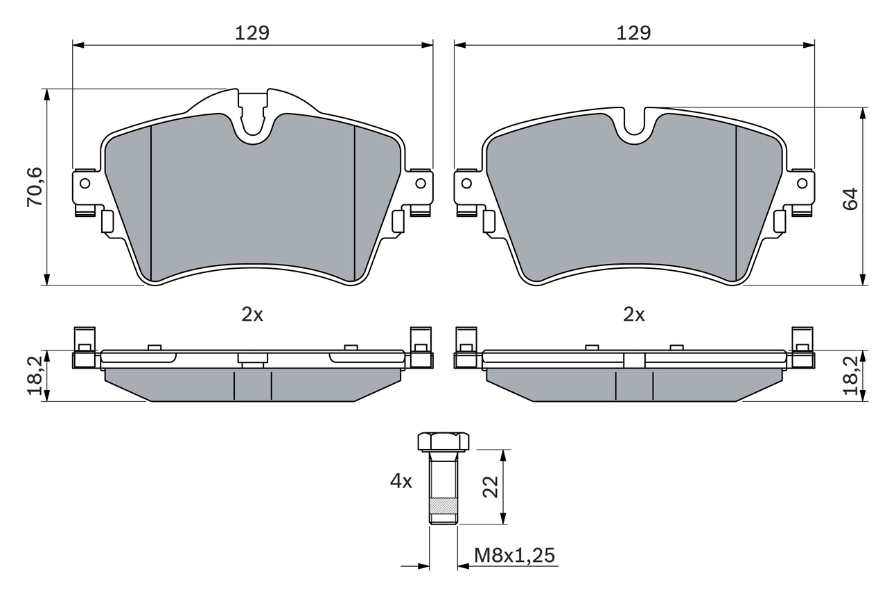 Set placute frana