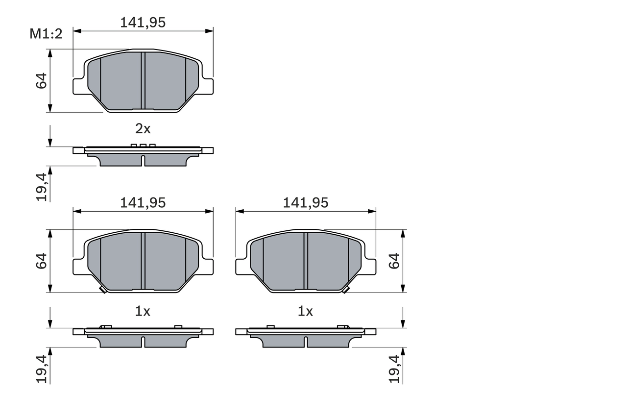 Set placute frana