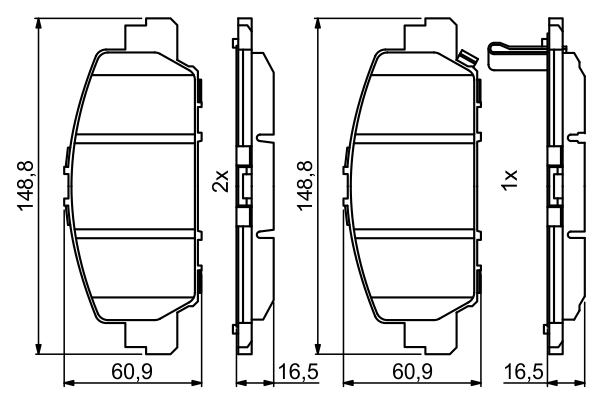 Set placute frana