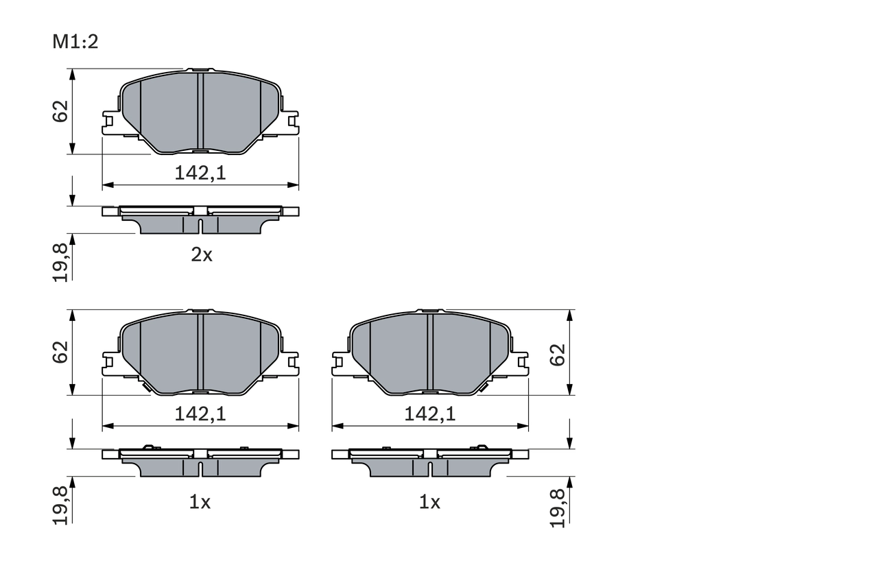 Set placute frana