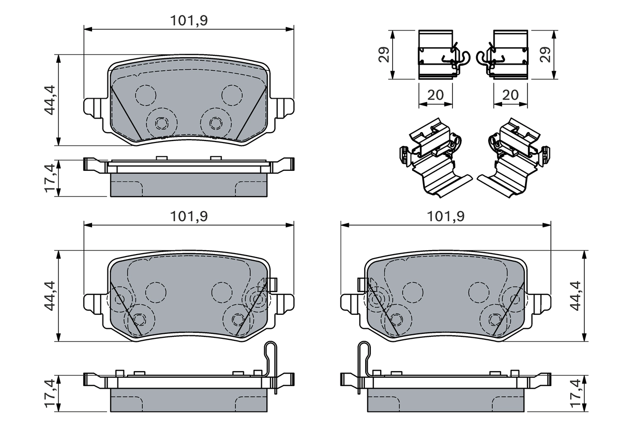 Set placute frana