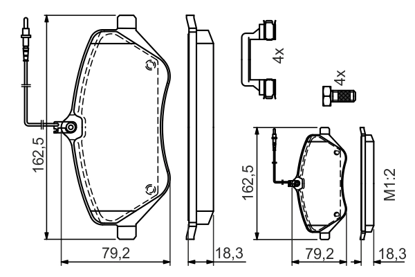 Set placute frana,frana disc