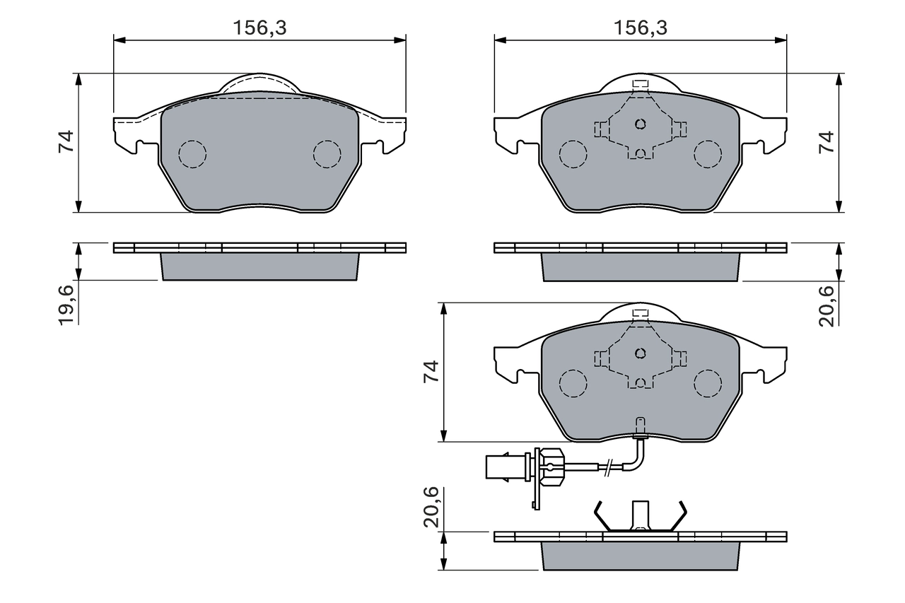 Set placute frana