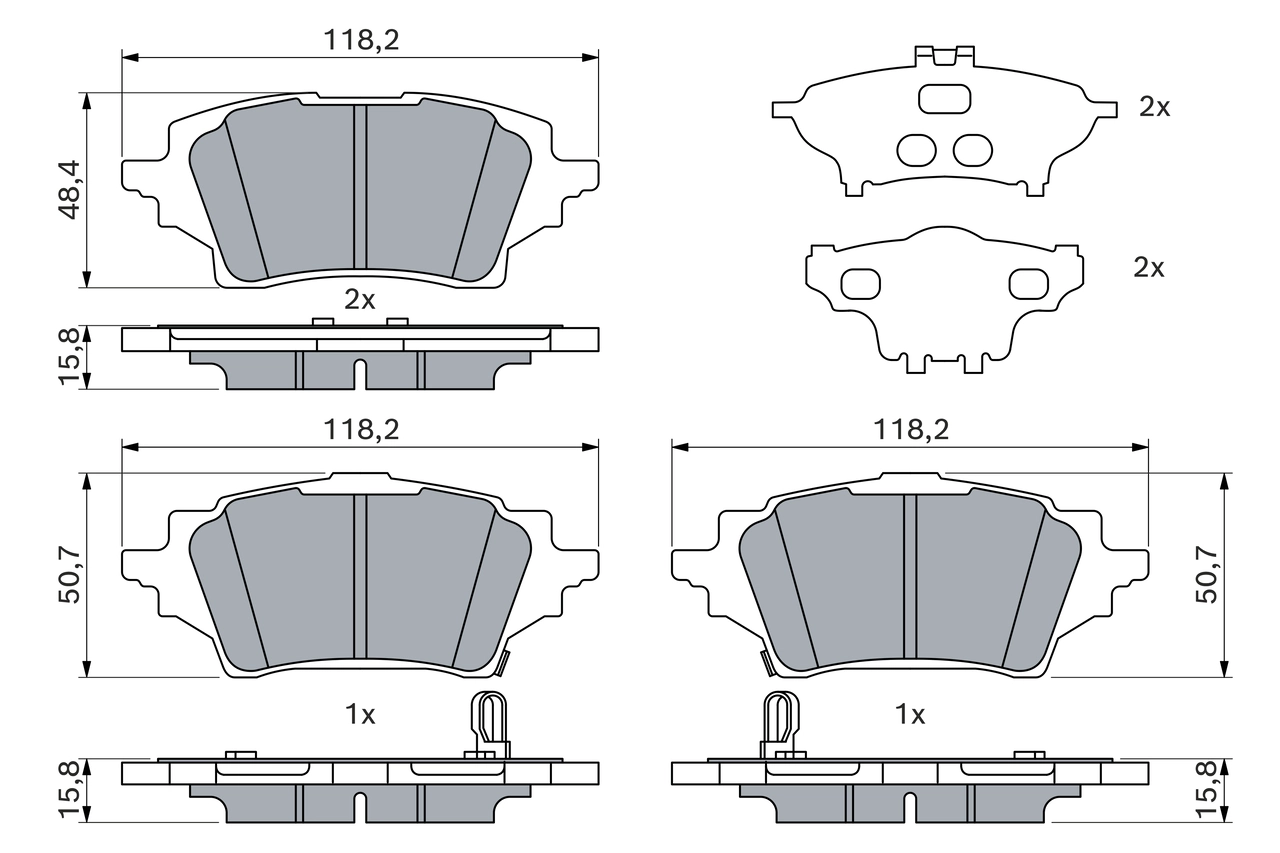 Set placute frana