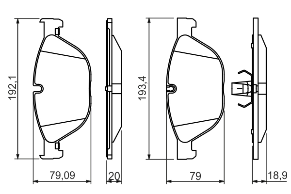 Set placute frana