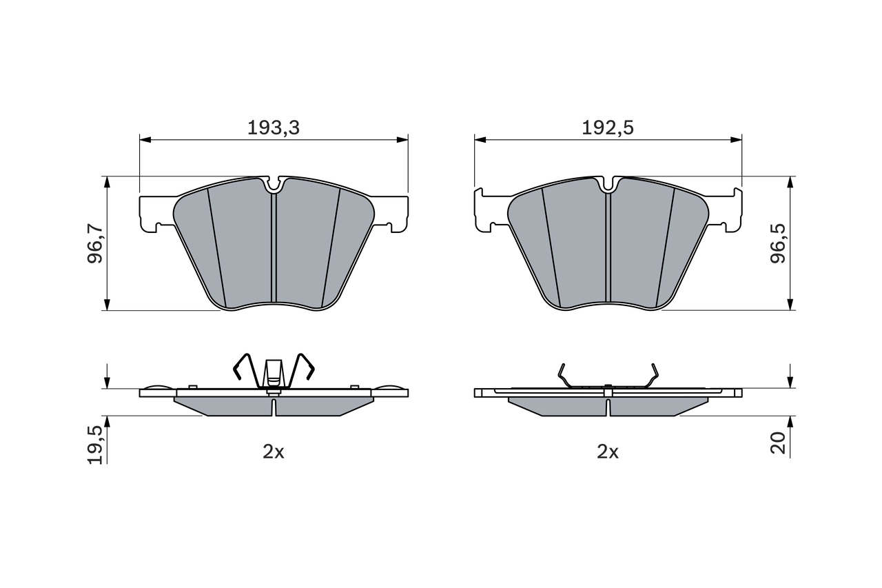 Set placute frana