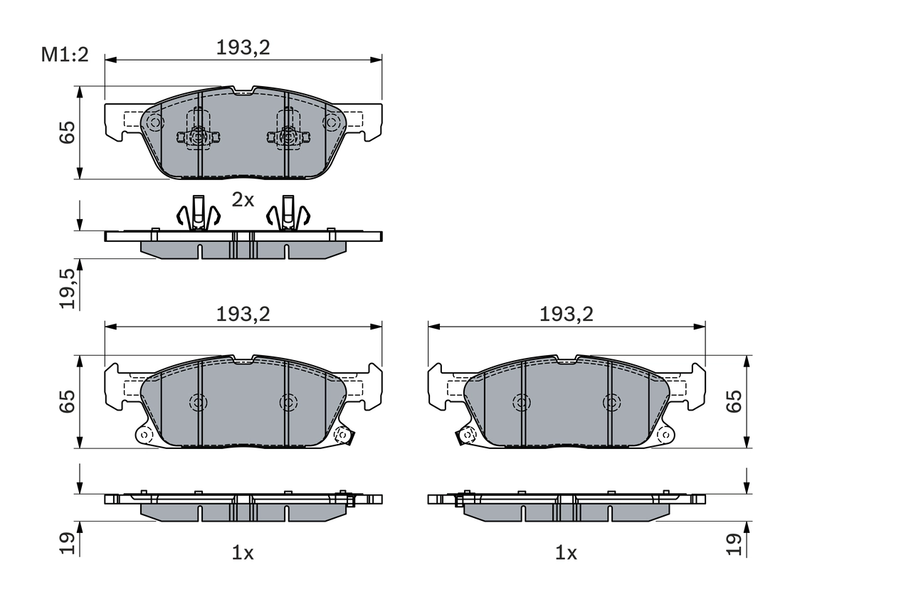 Set placute frana