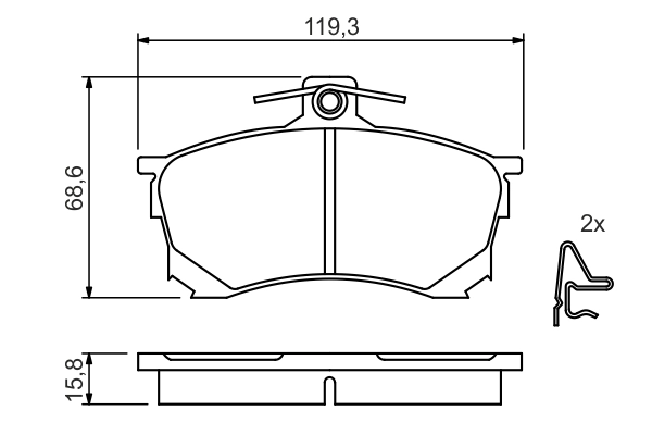 Set placute frana