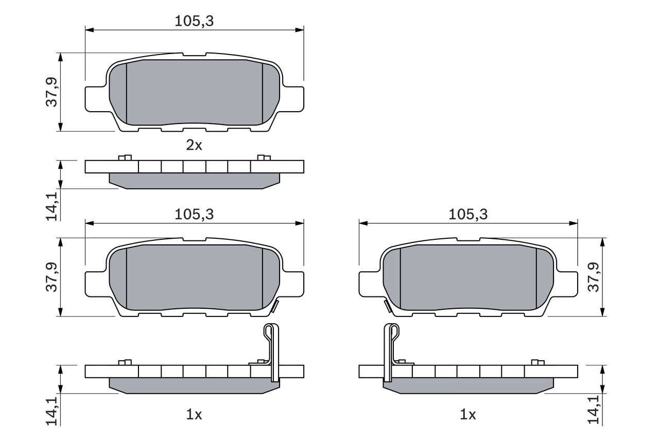 Set placute frana