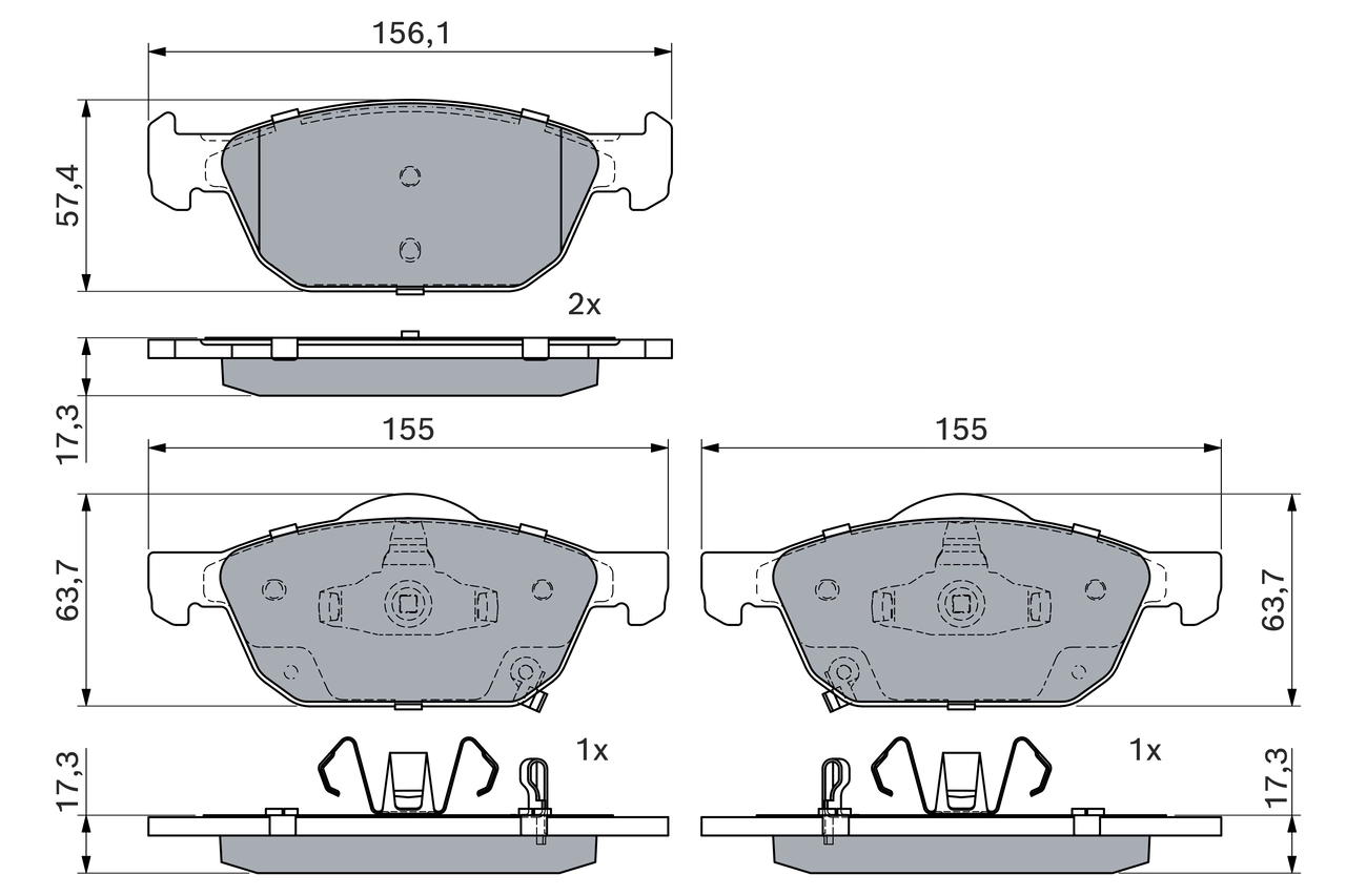 Set placute frana