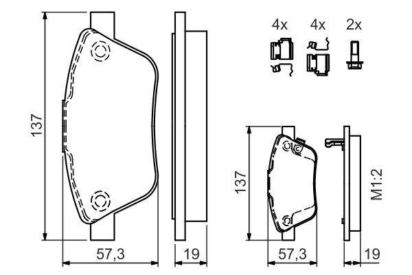 Set placute frana