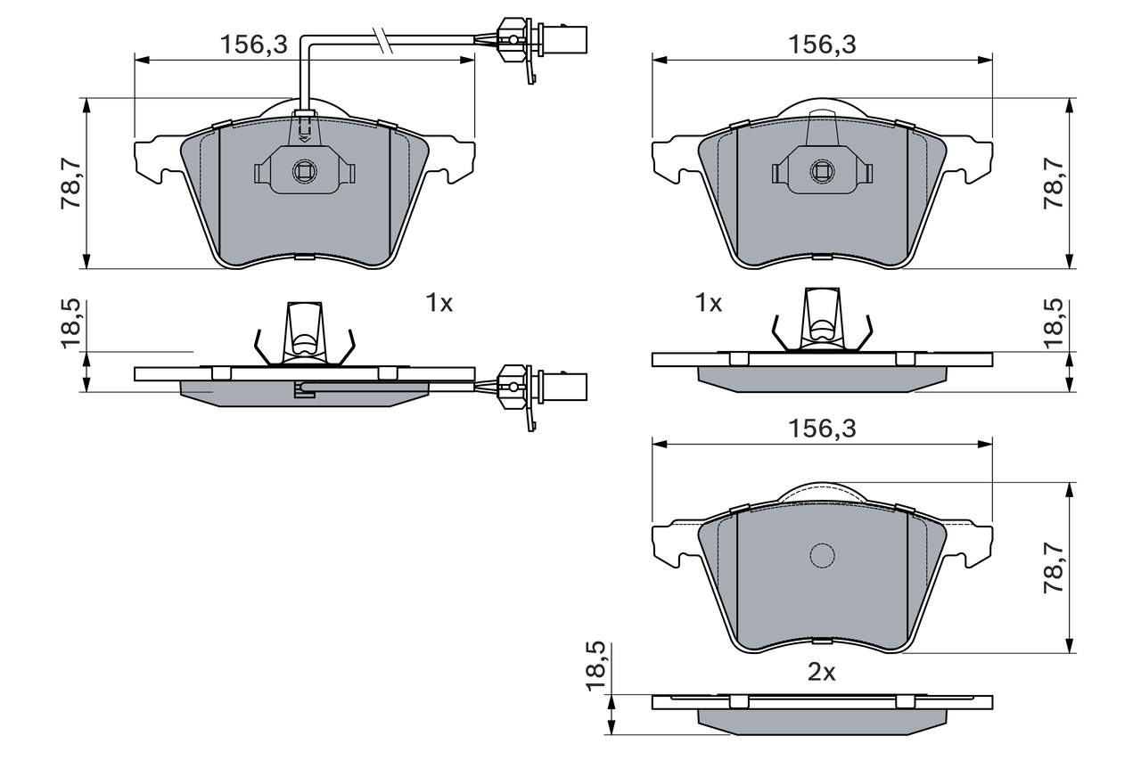 Set placute frana