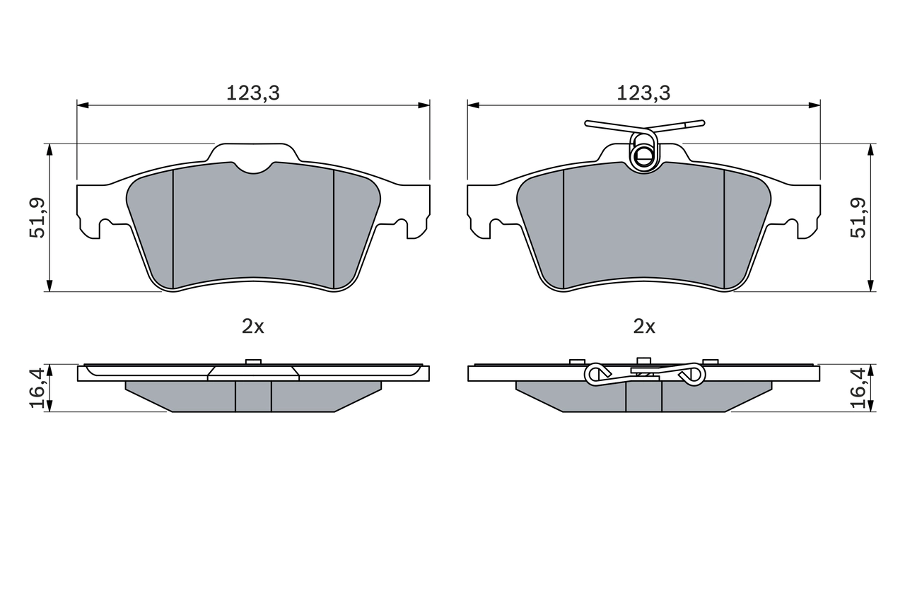 Set placute frana