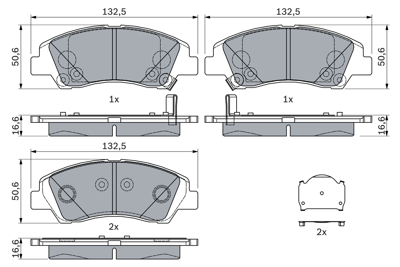 Set placute frana