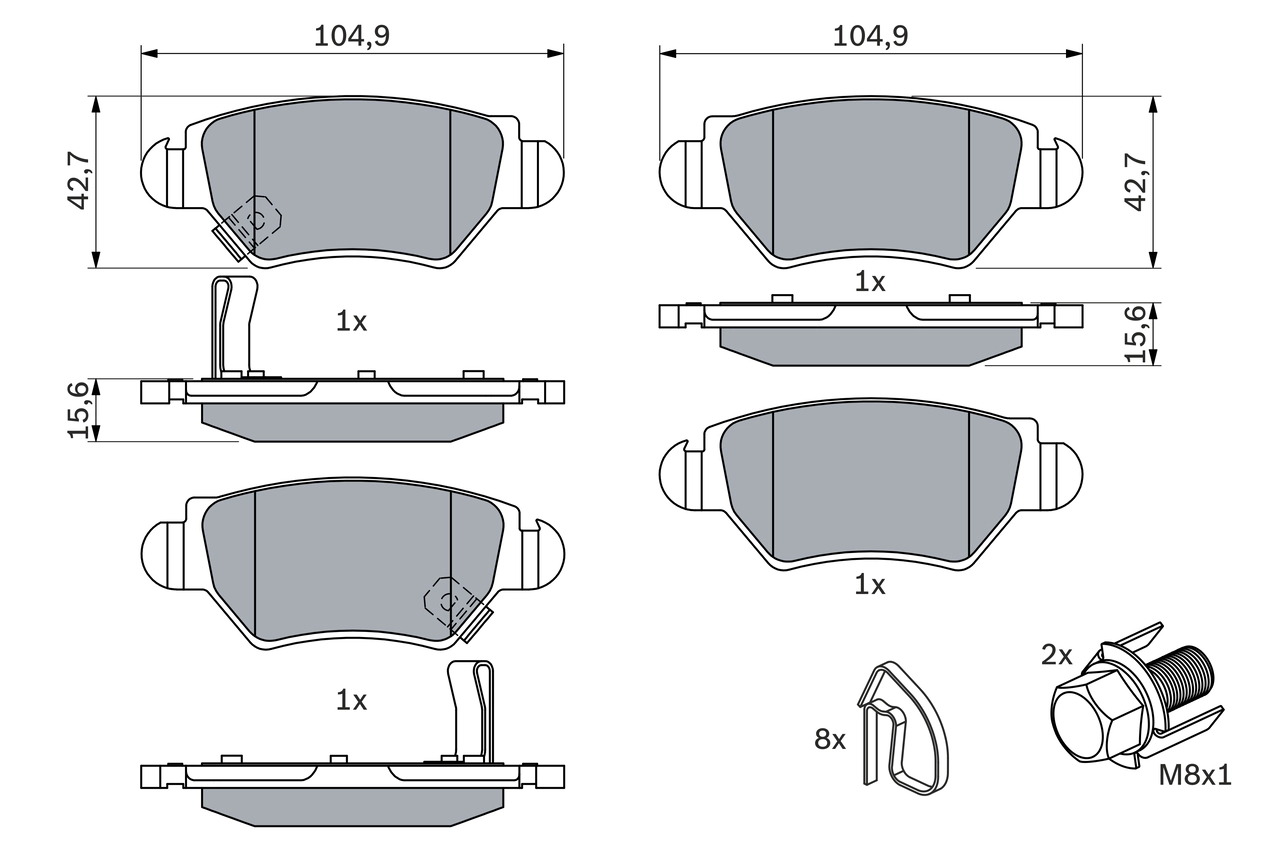 Set placute frana