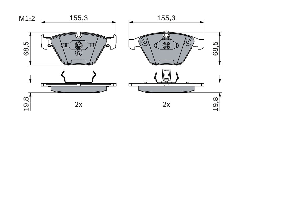 Set placute frana