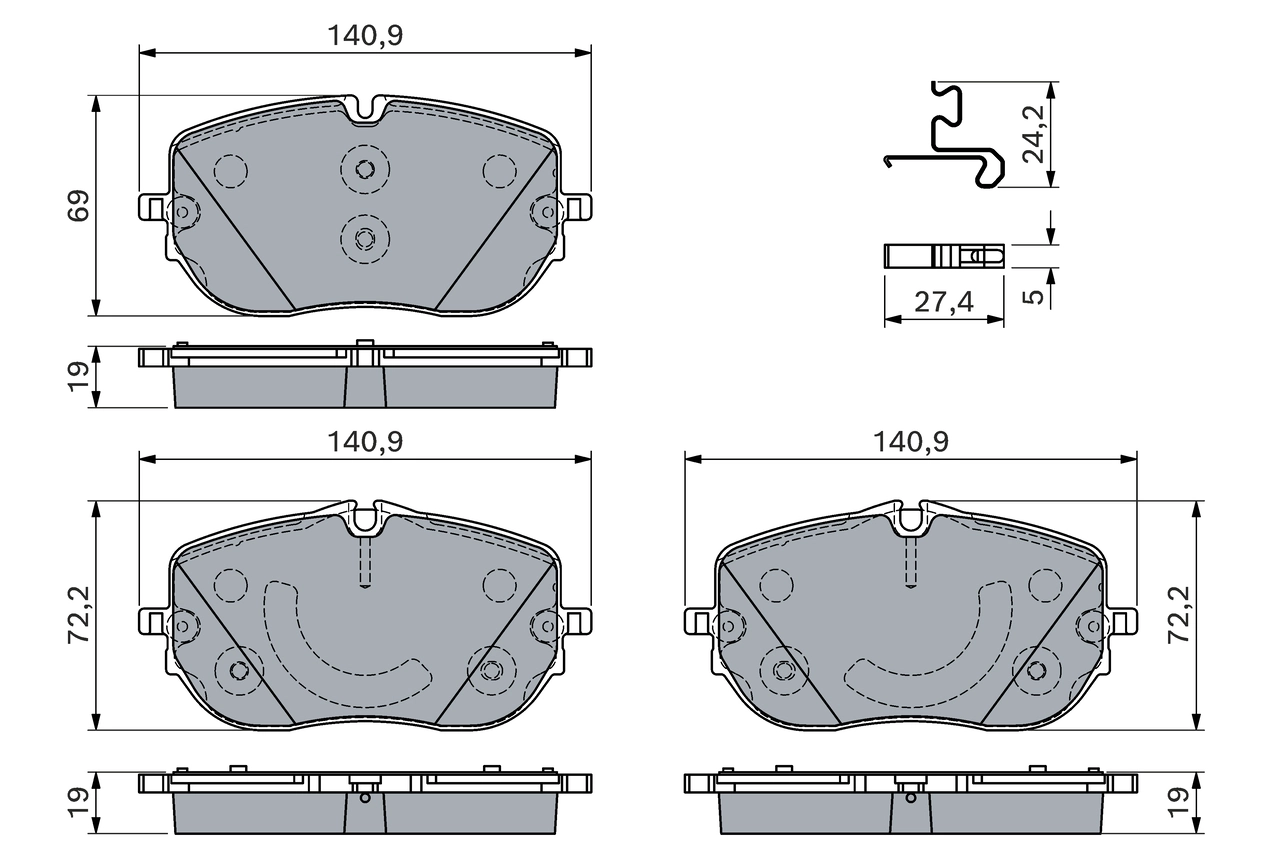 Set placute frana